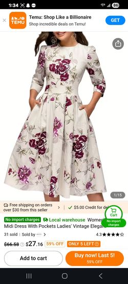 Womens Vintage Dress