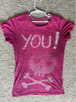 Abbey Dawn Women's Pink and White T-shirt Abbey Dawn Women's Pink and White T-shirt
