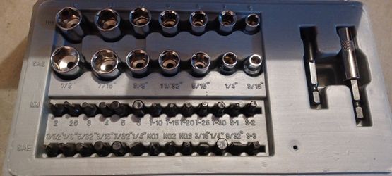 Socket, Screwdriver, Allen  , T  Bit Set
