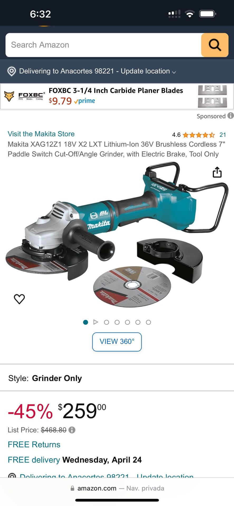 Makita Grinder 36v