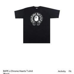 chromes x bape tee shirt 