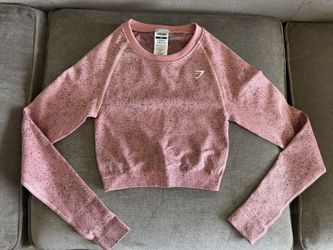 Gymshark Cropped Long Sleeve Top - Size XS
