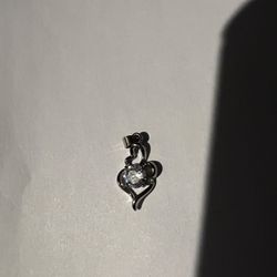 Sterling Silver Zirconia Necklace Pendant "The Heart"