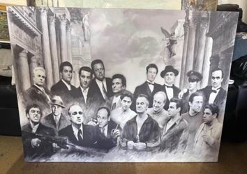 Gangster wall art big canvas
