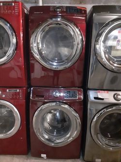 Samsung front load washer and dryer set working perfectly with 4 months warranty