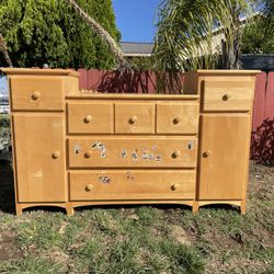 Solid Wood Changing Table Dresser