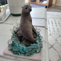 Wyland Dakin Baby Harp Seal Resin Figurine 
