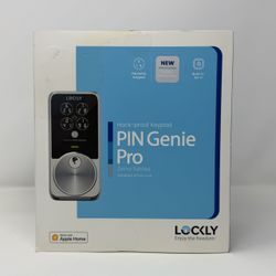 Lockly PIN Genie Pro Smart Deadbolt – Apple Home Key, Wi-Fi, Satin Nickel (NEW)
