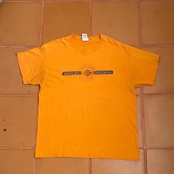 Harley Davidson Hanes Beefy 2000’s Pigeon Forge TN “Smokey mountain” Orange T-Shirt Size XL vintage made in USA