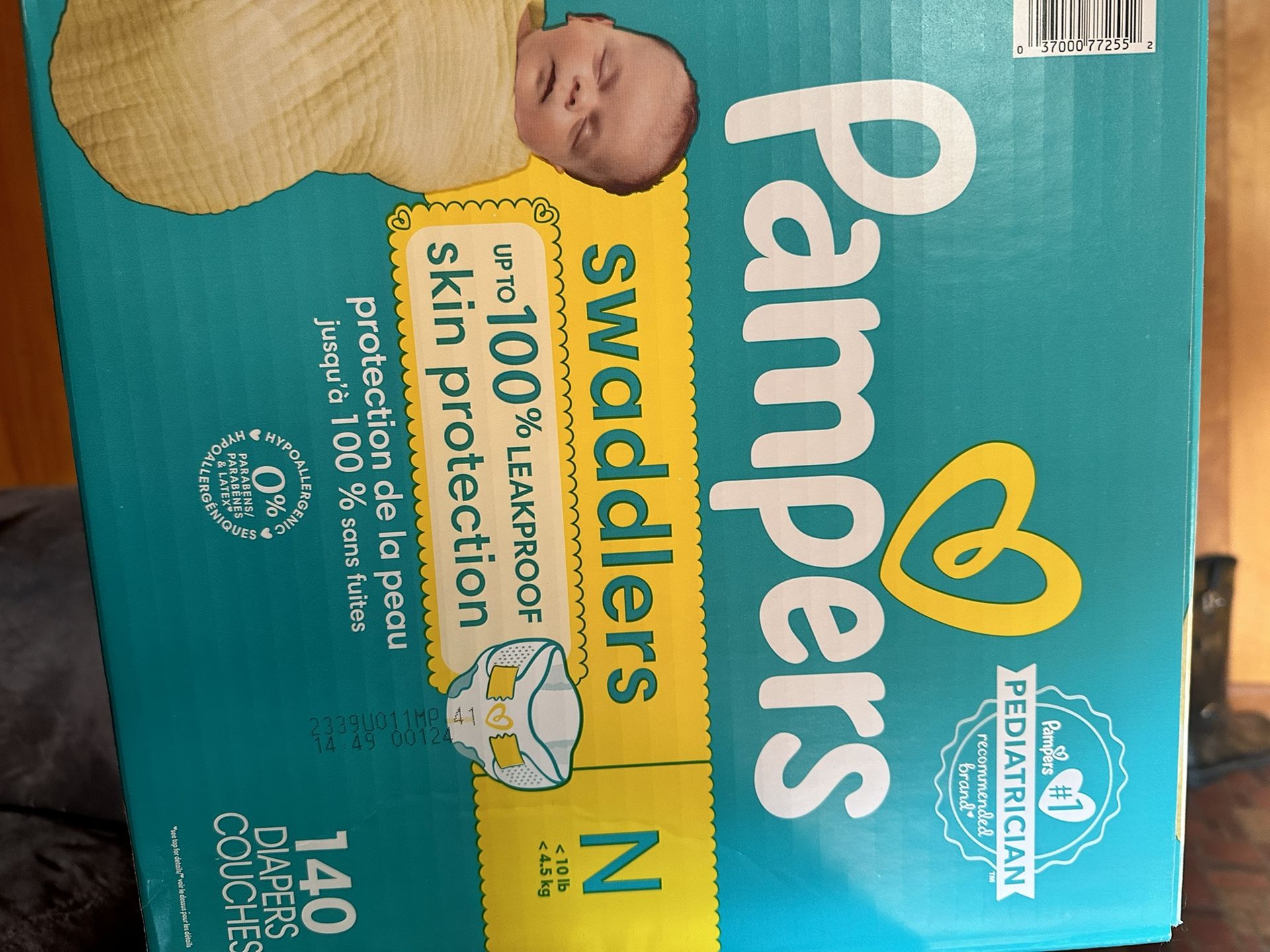 224 Newborn Pampers Diapers Unopened Box And 1 Unopened Package Pickup Garner