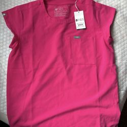 Figs Scrub Shirt Magenta Color Size Xsmall  New 