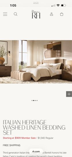 Brand New Restoration Hardware Complete Bedding Sets
