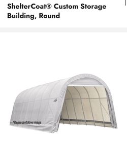 New ShelterCoat® Custom Wind and Snow Rated Shelter, White - Round - 8ft x 16ft x 8ft