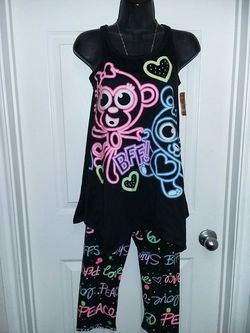 New Girls Justice GLOW-IN-THE-DARK PJ's