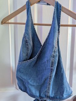 ZARA DENIM HALTER