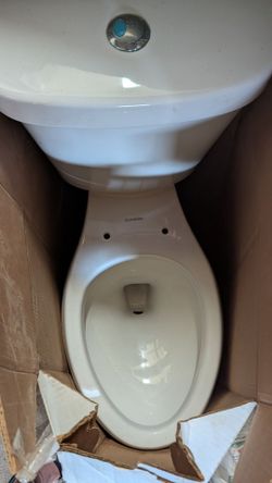 Glacier Bay White Elongated Toilet