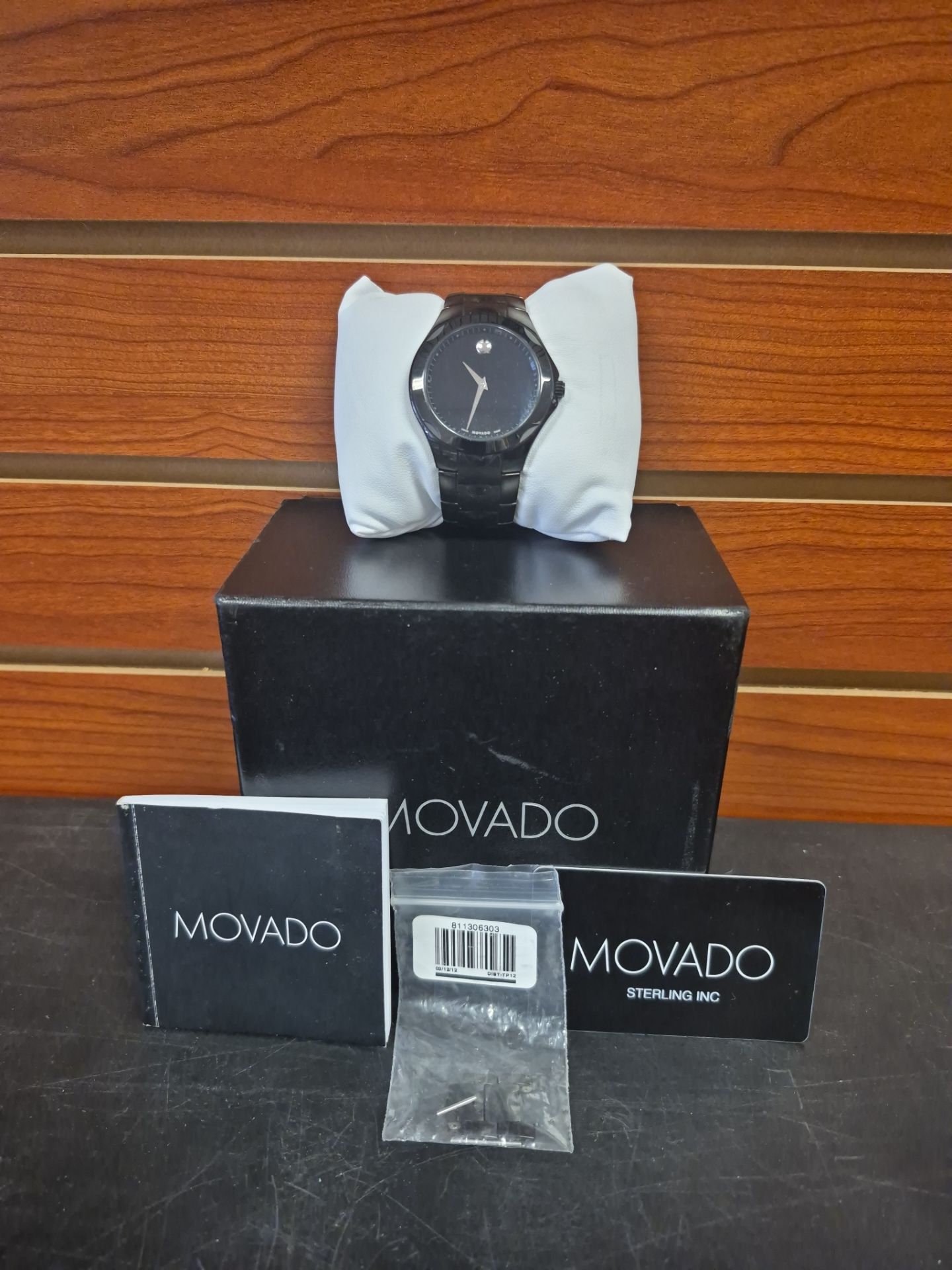 Movado Luno Sport Black Band and Face Watch