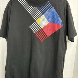 My Philippines Men’s Large Black Graphic T-Shirt Flag