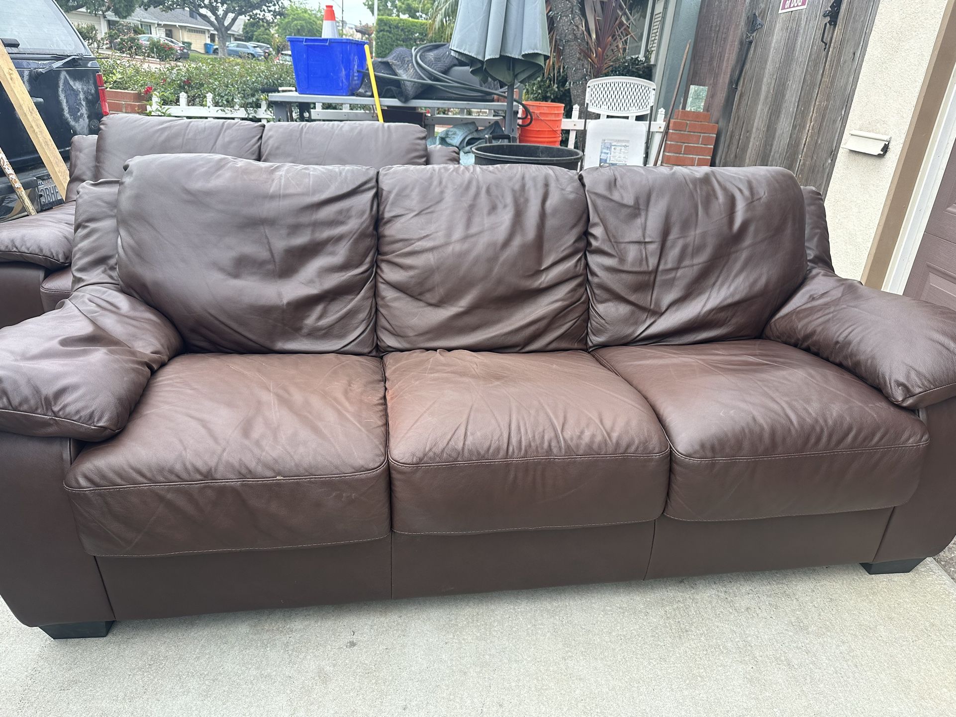 Italsofa 3 Seater Couch Love Seat And Ottoman 