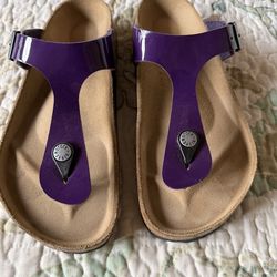 Birkenstock Gizeh sandals, Purple, never worn