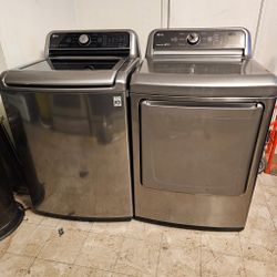 LG Top Load Washer And Gas Dryer 