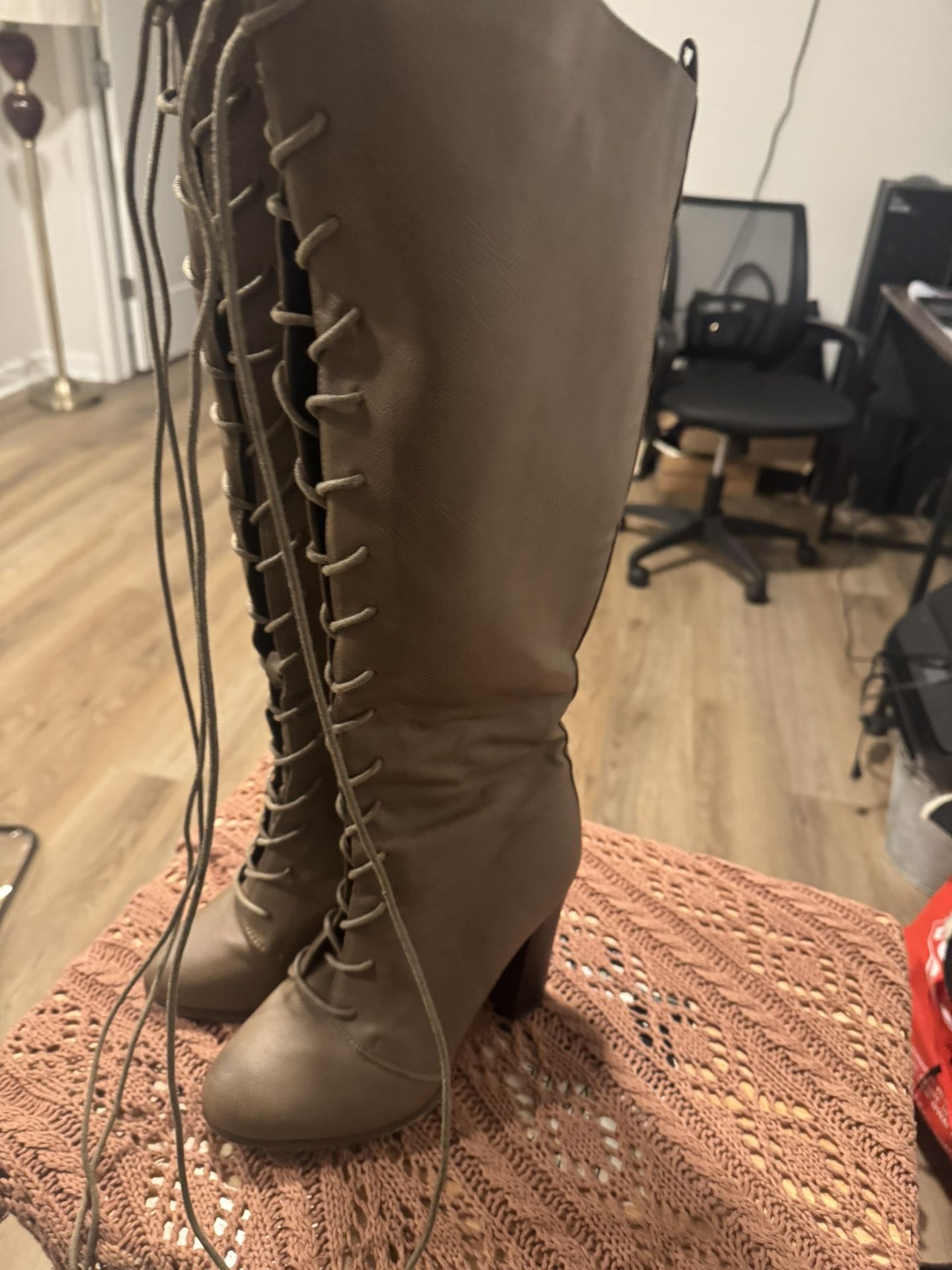 Venus Tall Tan Boot $80