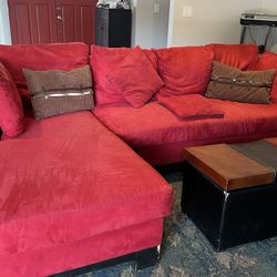Sectional Red Sofa