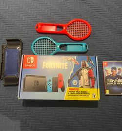 Nintendo Switch (With Game And Tennis Grips)