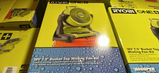 Ryobi 18v bucket top misting fan kit $100 (financing available)