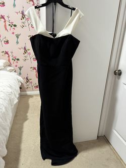 Calvin Klein Black Long Formal Dress Size 14 Train Sheath Party Sleeveless