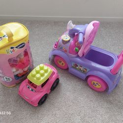 Little People Music Parade Purple Ride-On & Blocks