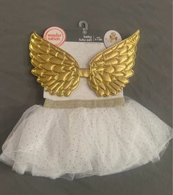 Newborn Baby Angel Costume Tutu Set (New)