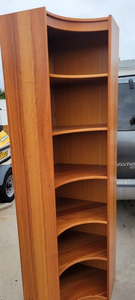 Mid Century Corner Bookshelf