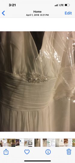 Plus Sized Wedding Dress Sz 22W NWT David’s Bridal Thumbnail