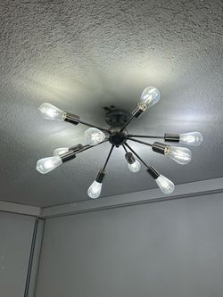 Modern 9-Light Sputnik Ceiling Light Fixture