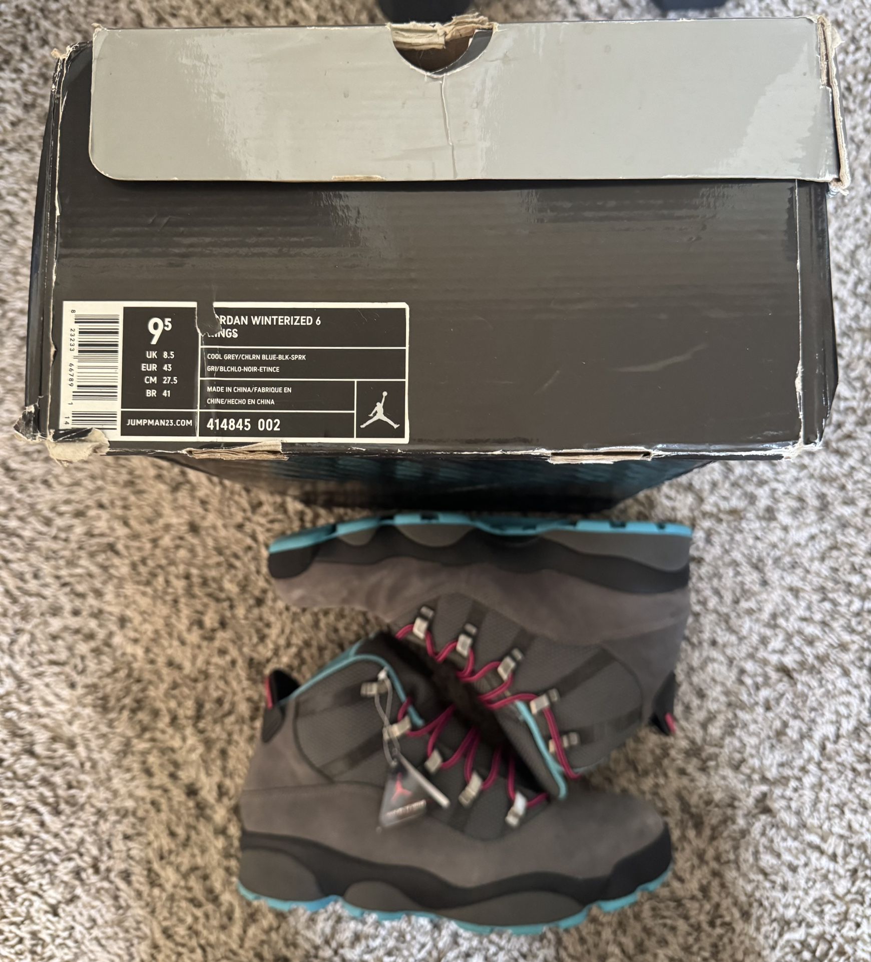 RETRO Nike Air Jordan 6 Rings Winterized BOOT Sz9.5 Reimagined 4 Lost And Found Playoff FOAMPOSITE 1 Bred Shattered Backboard The