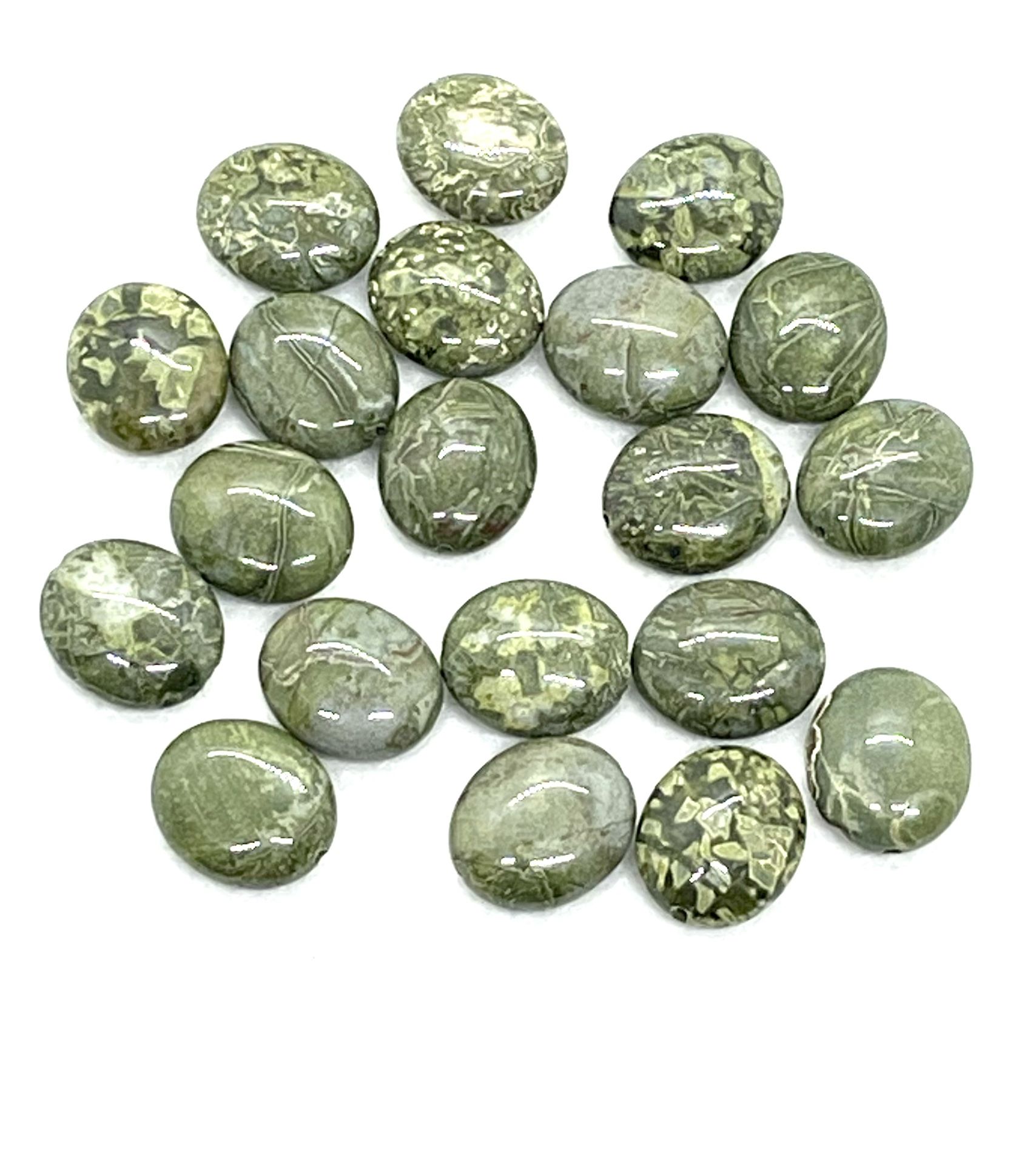 Lot Of 20 Rainforest Jasper Beads
