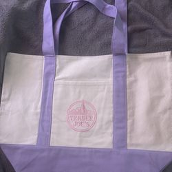Trader Joes Large Lavender Tote Bag