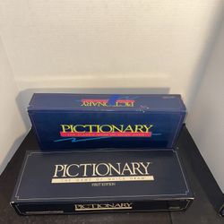 Vintage 1985 Pictionary First Edition Board Game Complete Quick Draw