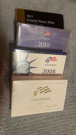 Mint Sets 2007, 2008, 2010 And 2011 Incl Dollars