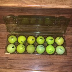 Yellow Color Golf Balls Lot