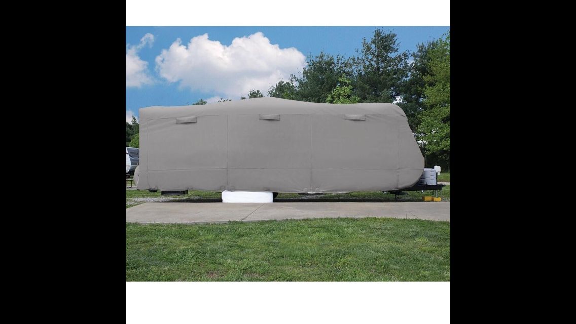 Elements Travel Trailer Cover 22’1” to 24’ sold exclusive at Camping World