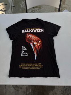 John Carpenter's Halloween Black T-Shirt "The Night He Came Home!" Size S