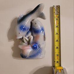 Vintage Asian Chinese Ceramic Statue  of 2 Fish