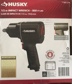 Husky 1/2 in impact wrench- 800 FT- LBS