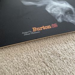 Burton Johan Olofsson 62 Snowboard (162cm) Rare Pro Model Made in USA