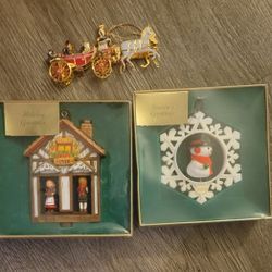 3 Christmas ornaments Hallmark, keepsake