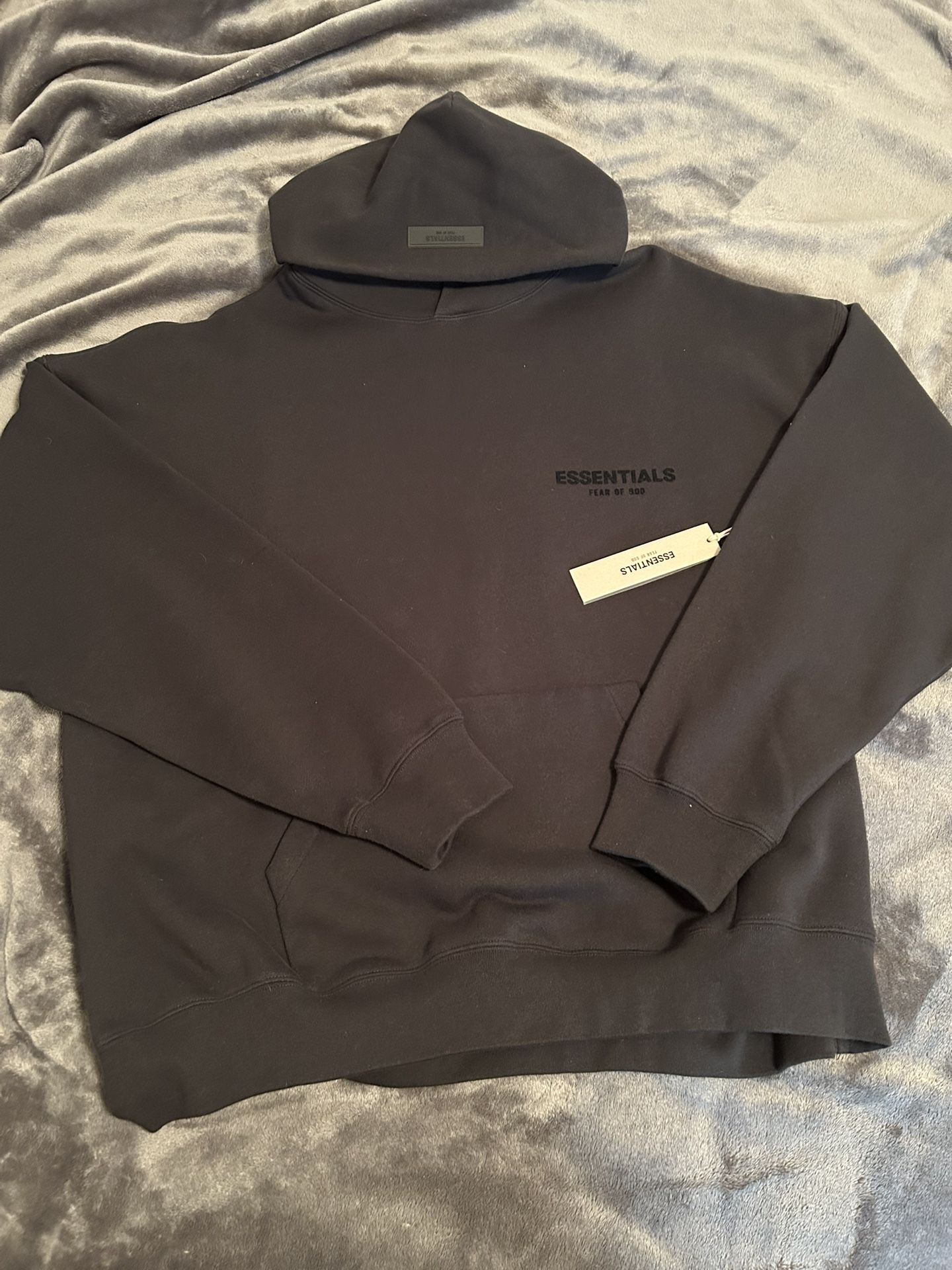 Black Fear Of God Essentials Hoodie