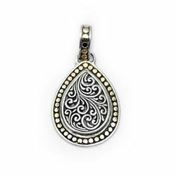 PS .925 sterling silver and 18kt handcrafted pendant.