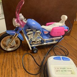 Collectible Barbie Motorcycle with Remote